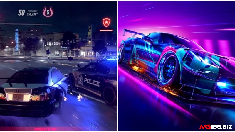 Những cuộc truy đuổi căng thẳng nâng cao nhịp độ trải nghiệm, thể hiện rõ bản sắc hành động của dòng Need for Speed.