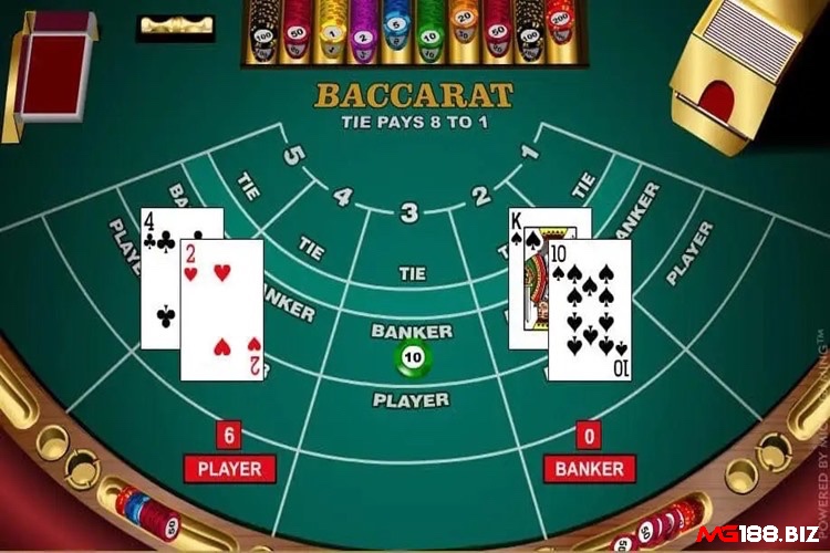 Người chơi nhận lại tiền khi ván baccarat kết thúc hòa, trong khi những người đặt cửa Tie mới thắng cược