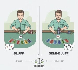 Bluff và semi-bluff là gì? Nghệ thuật gây áp lực trong Poker