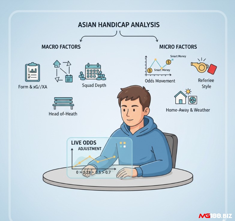 Người chơi bóng đá đang nghiên cứu chuyên sâu về các yếu tố vĩ mô và vi mô để soi kèo chấp hiệu quả