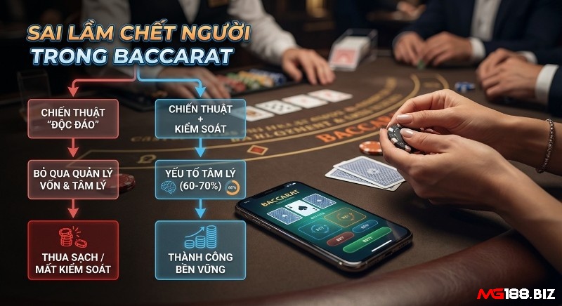 Biểu đồ phân tích sai lầm chết người khi áp dụng chiến thuật baccarat: quản lý vốn và tâm lý quyết định 60-70% thành công