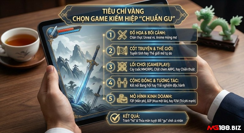Checklist 5 tiêu chí vàng chọn top game nhập vai kiếm hiệp "chuẩn gu" giúp người chơi tránh "hố" và thỏa mãn sở thích cá nhân