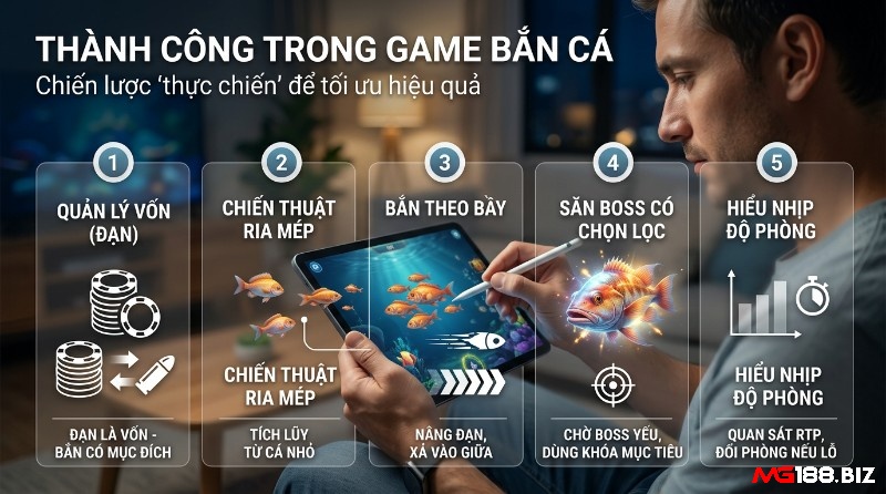 Chiến lược thực chiến tối ưu hiệu quả game bắn cá Hải Vương: quản lý vốn, ria mép, bắn theo bầy, săn boss chọn lọc, hiểu nhịp độ phòng