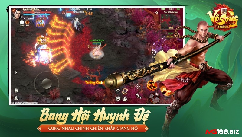 Ngạo Kiếm Vô Song Mobile myG là game kiếm hiệp cộng đồng có điểm mạnh ở môn phái và bang hội