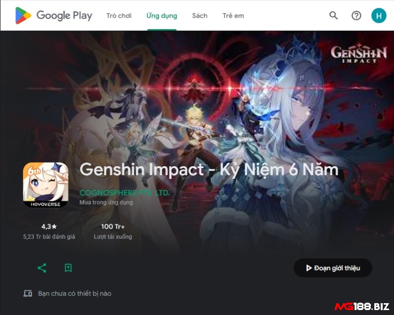 Genshin Impact có thể cài trực tiếp từ Google Play