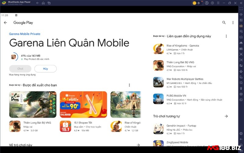 Chờ cách tải Liên Quân trên PC hoàn thành