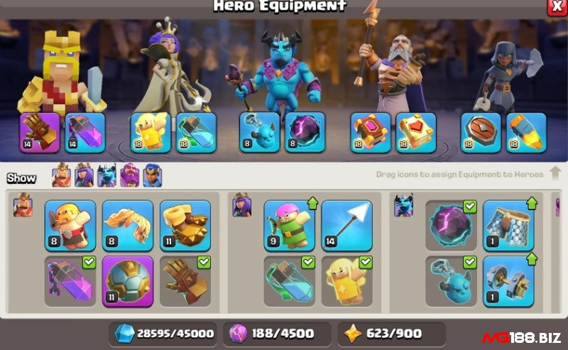 Hero Equipment giúp chiến thuật Clash of Clans thay đổi theo từng mùa