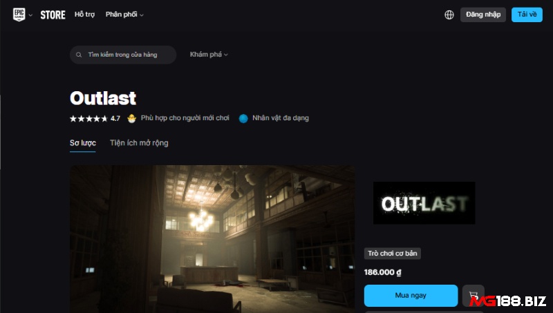 Epic Games Store cũng phân phối Outlast chính thức trên Windows và macOS